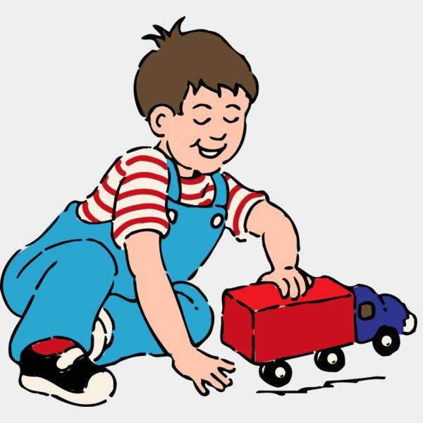 Boy Playing with Truck Thumbnail