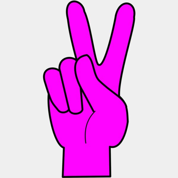 Peace  Hot Pink   Black  Thumbnail