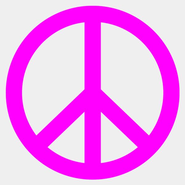Peace Sign  Hot Pink  Thumbnail