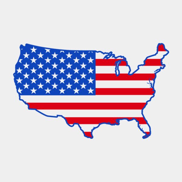 USA Map  Red   Royal  Thumbnail