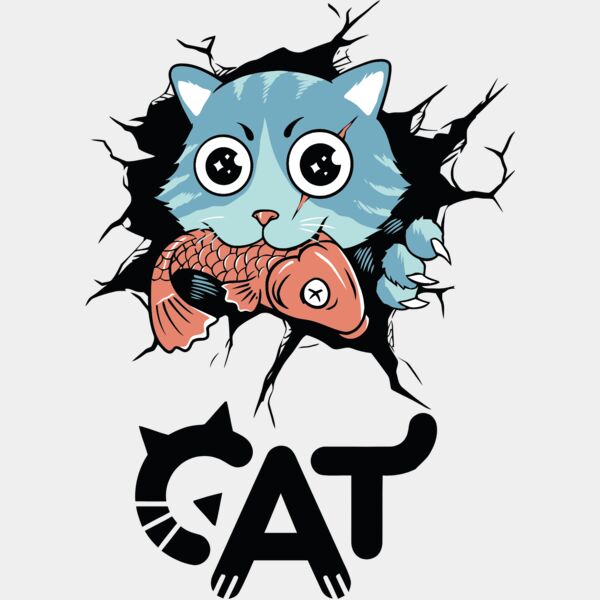 Cat With Fish Thumbnail