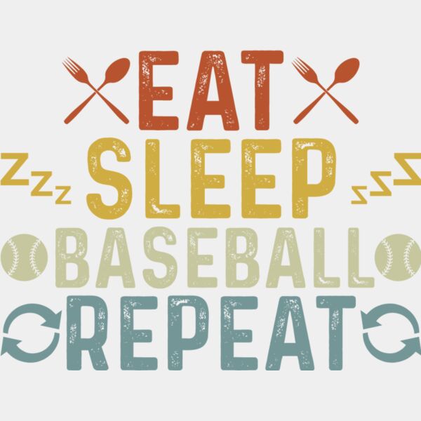 Eat Sleep Baseball Repeat Thumbnail