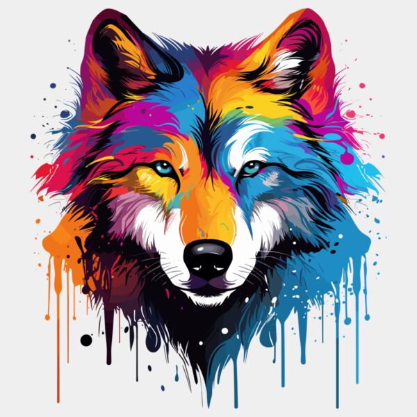 Colorful Wolf Thumbnail
