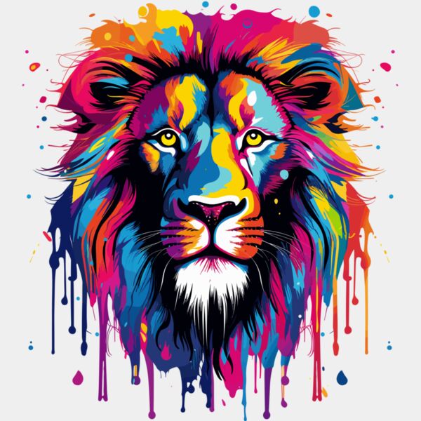 Colorful Lion Face Thumbnail